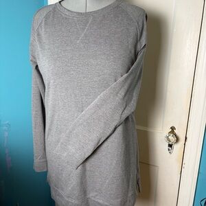 Old Navy L- grey long sleeve crewneck, long sweatshirt or pullover tunic